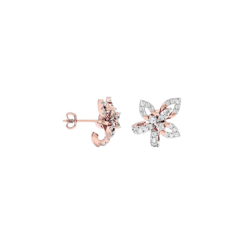 Floro Diamond Earrings 18 KT / Rose Gold