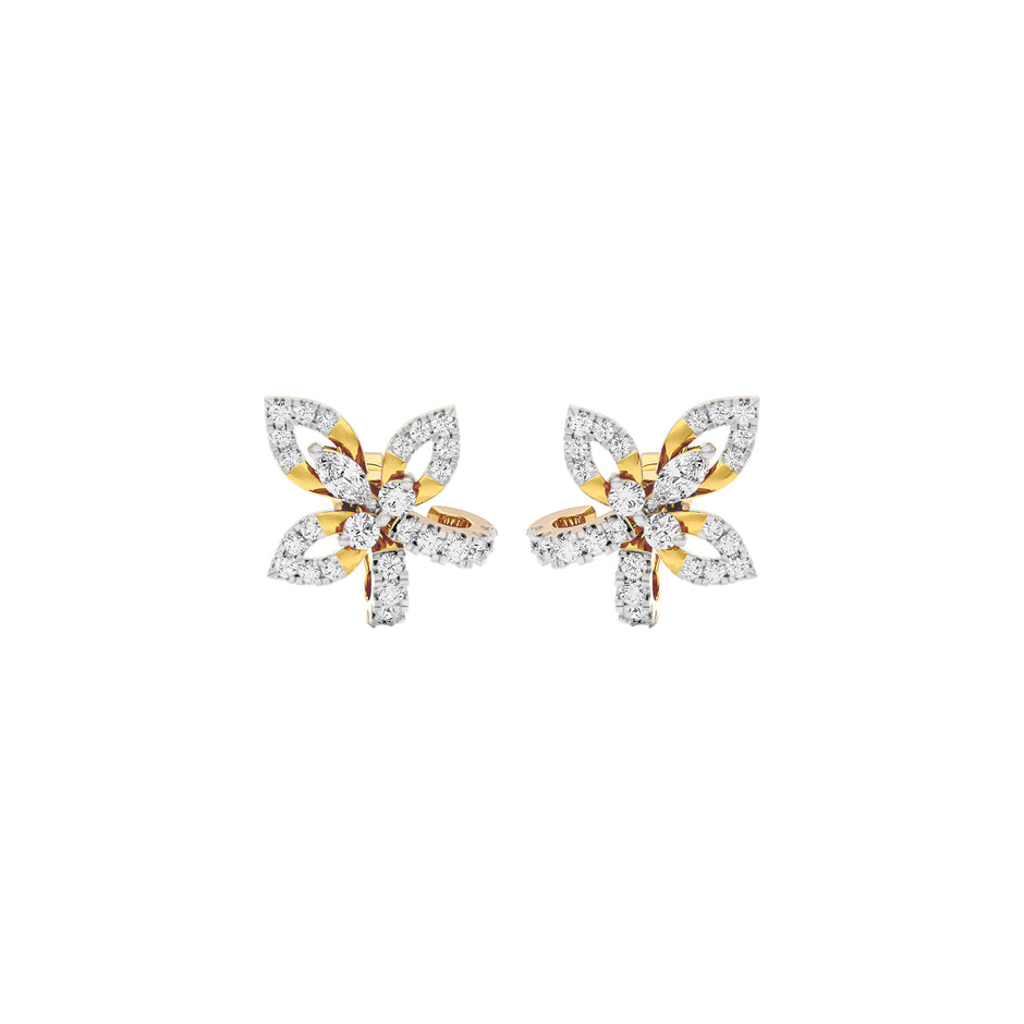 Floro Diamond Earrings 18 KT / Yellow Gold