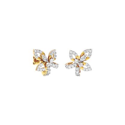 Floro Diamond Earrings 18 KT / Yellow Gold