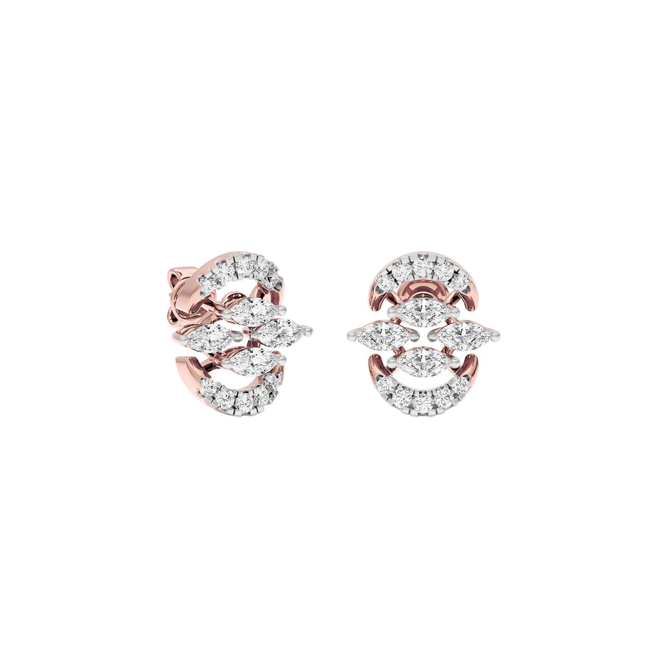 Oriana Diamond Earrings 18 KT / Rose Gold