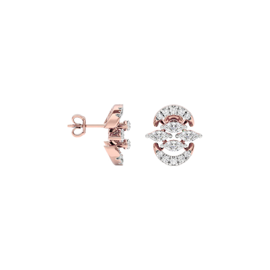 Oriana Diamond Earrings 18 KT / Rose Gold