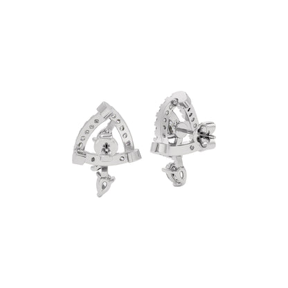 Bold Facet Diamond Earrings 18 KT / White Gold