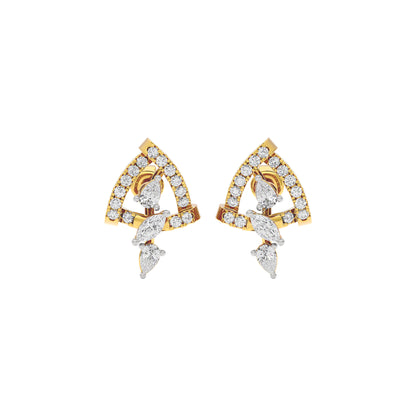 Bold Facet Diamond Earrings 18 KT / Yellow Gold