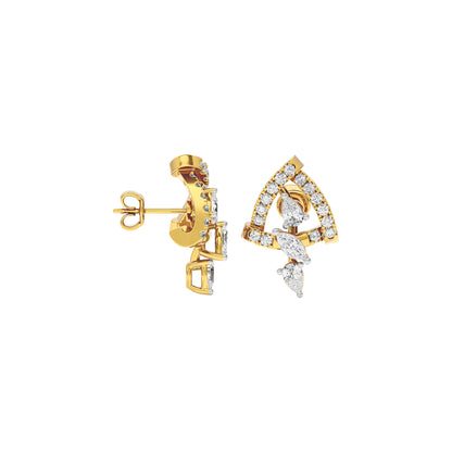 Bold Facet Diamond Earrings 18 KT / Yellow Gold