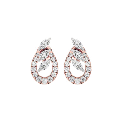 Celestial Pear Diamond Earrings 18 KT / Rose Gold