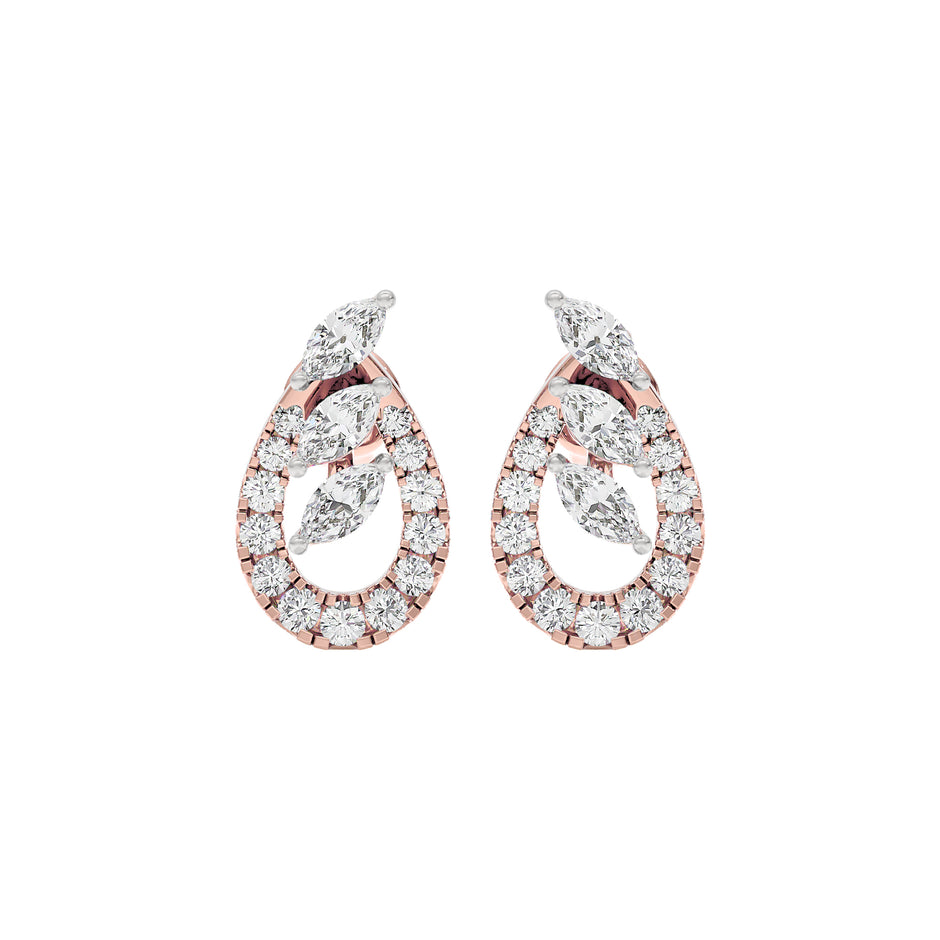Celestial Pear Diamond Earrings 18 KT / Rose Gold