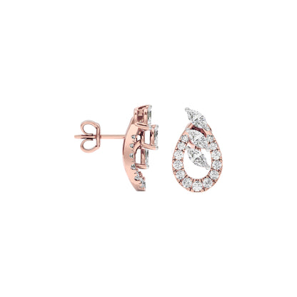 Celestial Pear Diamond Earrings 18 KT / Rose Gold