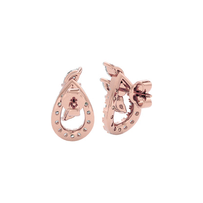 Celestial Pear Diamond Earrings 18 KT / Rose Gold