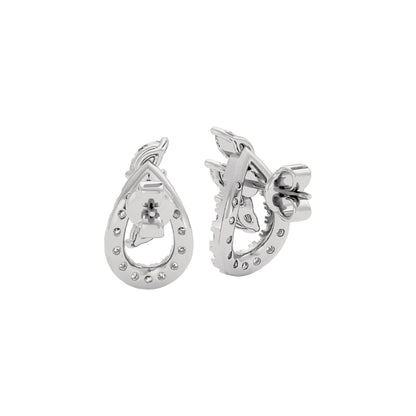 Celestial Pear Diamond Earrings 18 KT / White Gold
