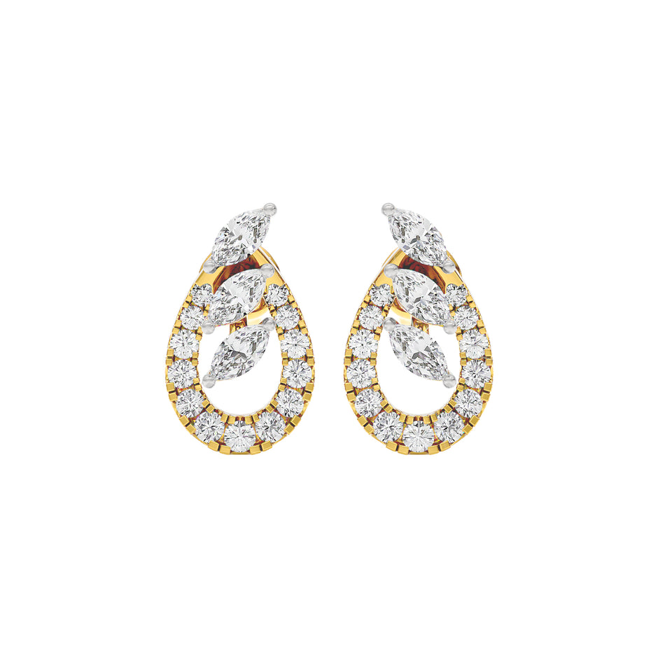 Celestial Pear Diamond Earrings 18 KT / Yellow Gold