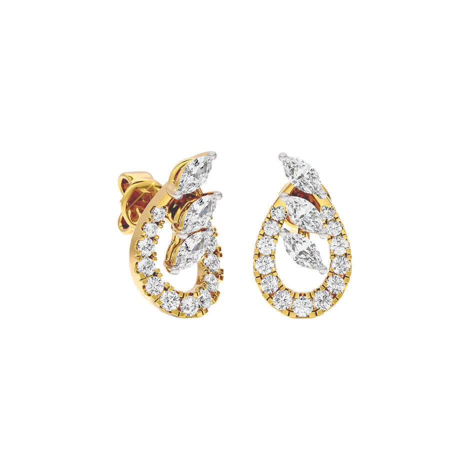 Celestial Pear Diamond Earrings 18 KT / Yellow Gold