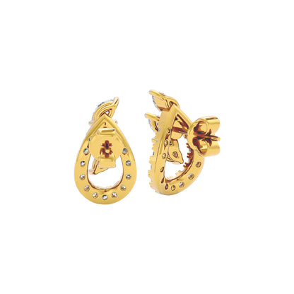 Celestial Pear Diamond Earrings 18 KT / Yellow Gold