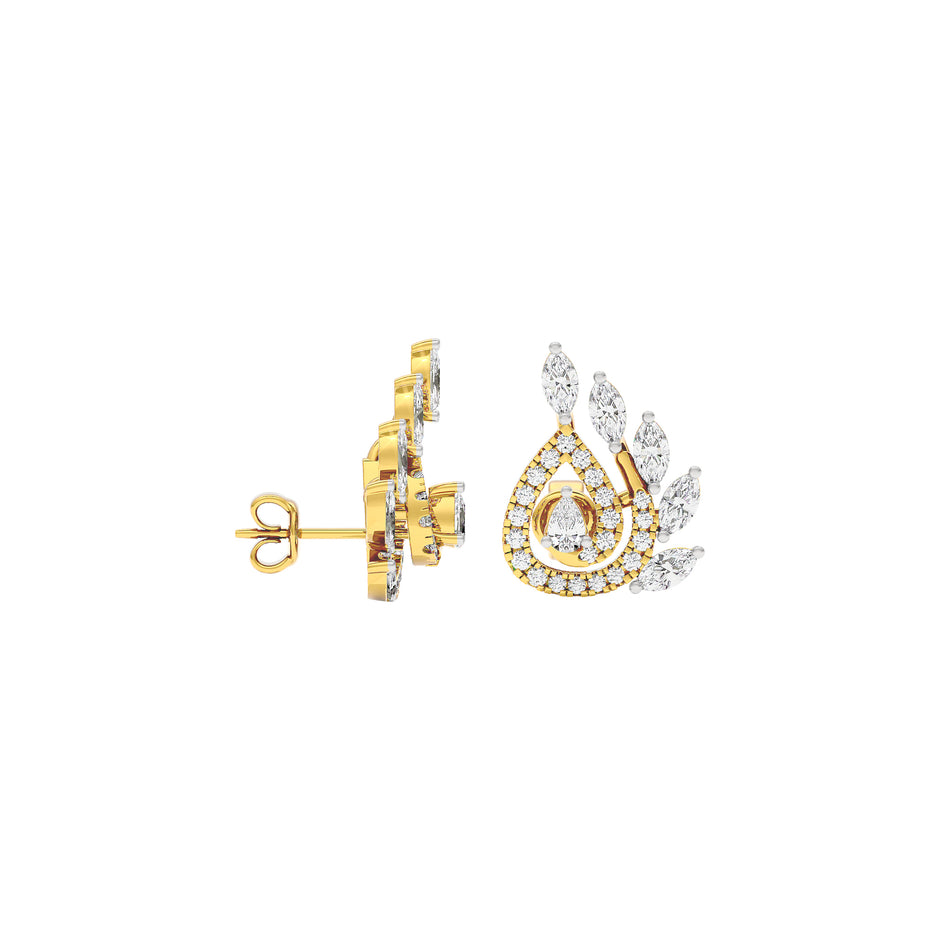 Zahira Diamond Earrings 18 KT / Yellow Gold