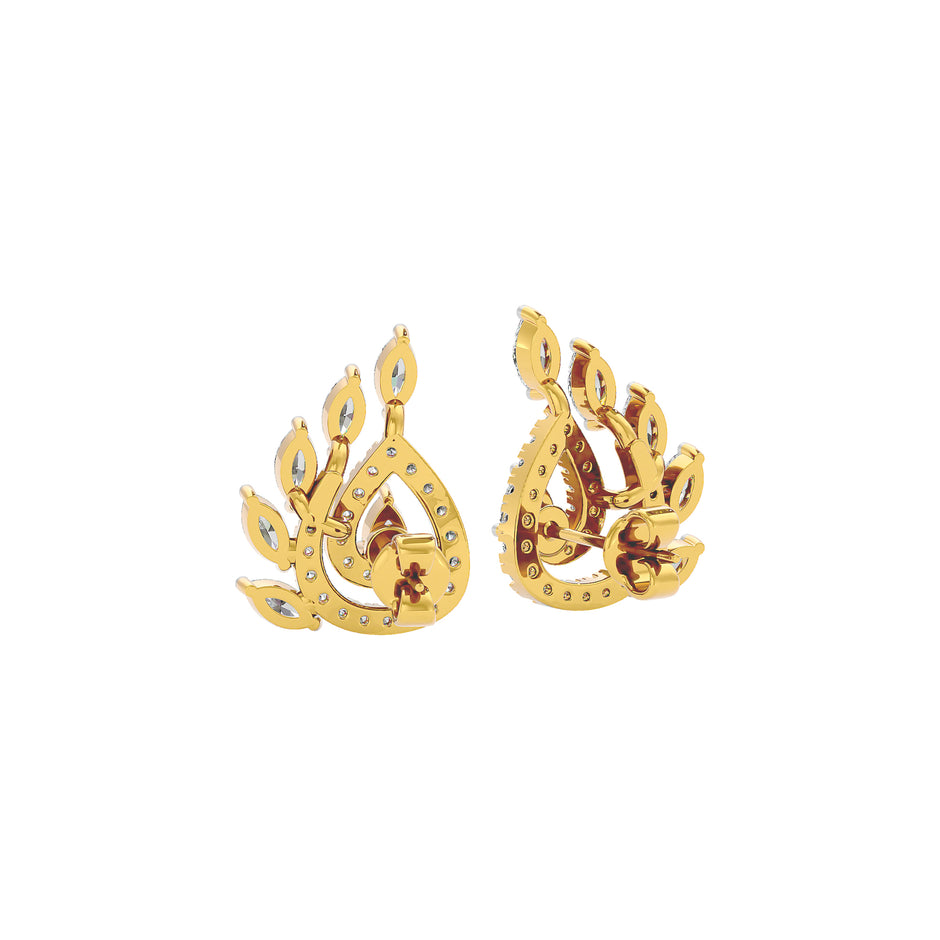 Zahira Diamond Earrings 18 KT / Yellow Gold
