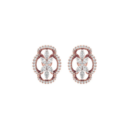 Elva Diamond Earrings 18 KT / Rose Gold