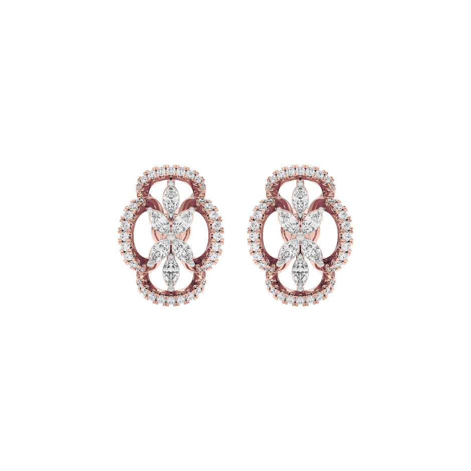 Elva Diamond Earrings 18 KT / Rose Gold