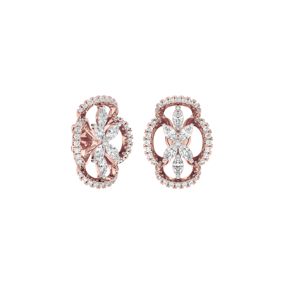 Elva Diamond Earrings 18 KT / Rose Gold