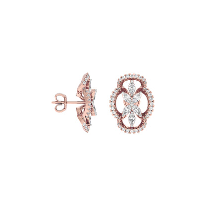 Elva Diamond Earrings 18 KT / Rose Gold