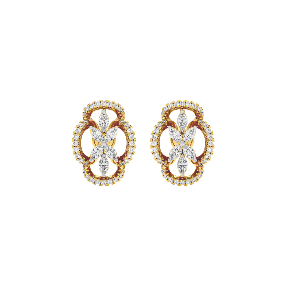 Elva Diamond Earrings 18 KT / Yellow Gold
