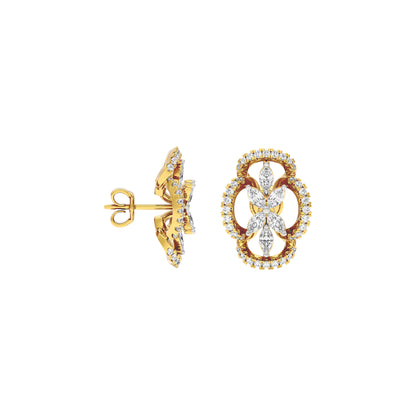 Elva Diamond Earrings 18 KT / Yellow Gold
