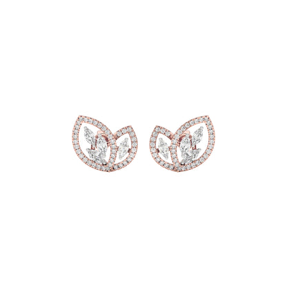 Luxe Petals Diamond Earrings 18 KT / Rose Gold