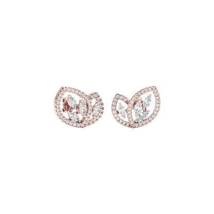 Luxe Petals Diamond Earrings 18 KT / Rose Gold