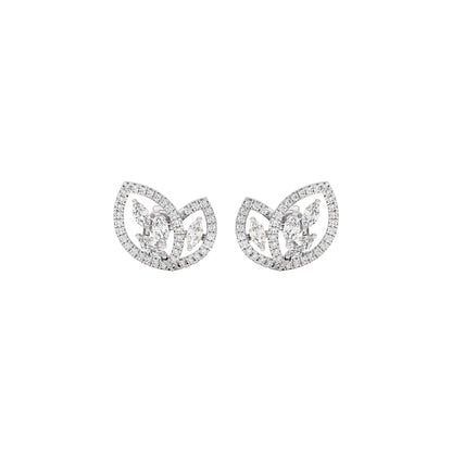 Luxe Petals Diamond Earrings 18 KT / White Gold