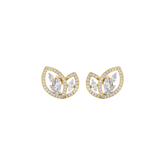 Luxe Petals Diamond Earrings 18 KT / Yellow Gold