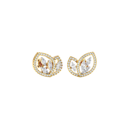 Luxe Petals Diamond Earrings 18 KT / Yellow Gold