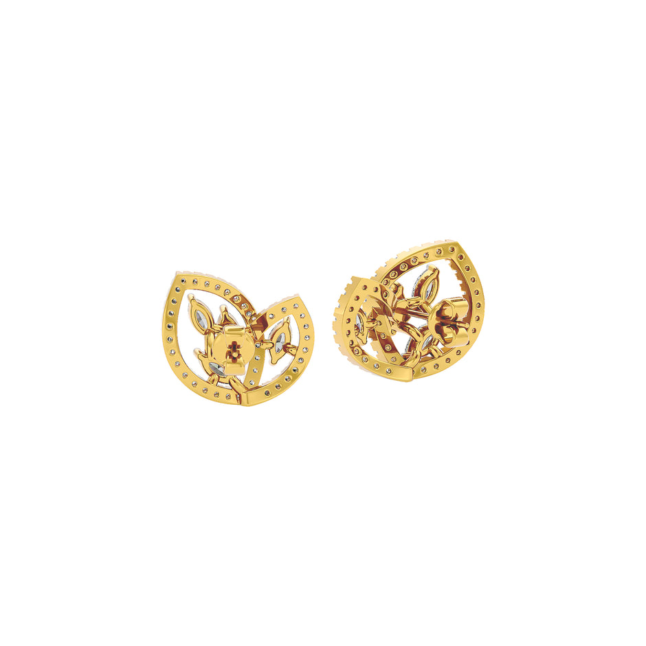 Luxe Petals Diamond Earrings 18 KT / Yellow Gold