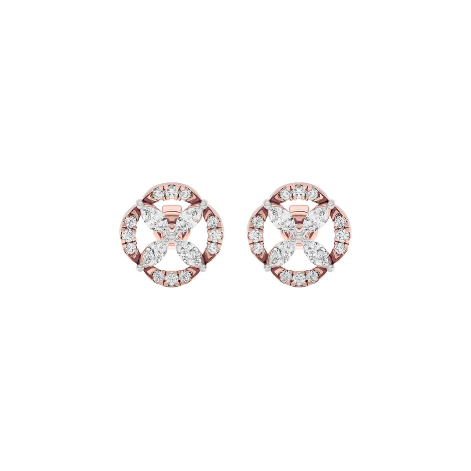 Soft Glow Diamond Earrings 18 KT / Rose Gold
