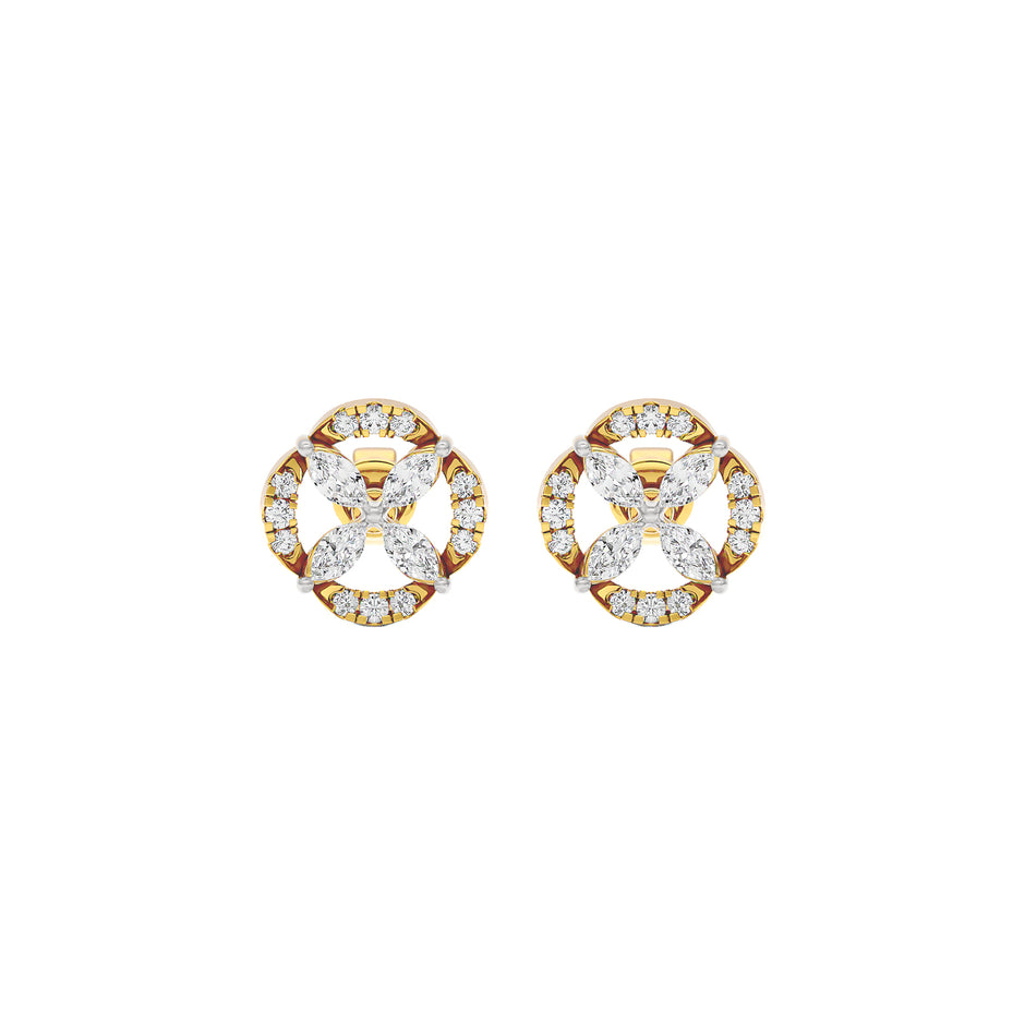 Soft Glow Diamond Earrings 18 KT / Yellow Gold