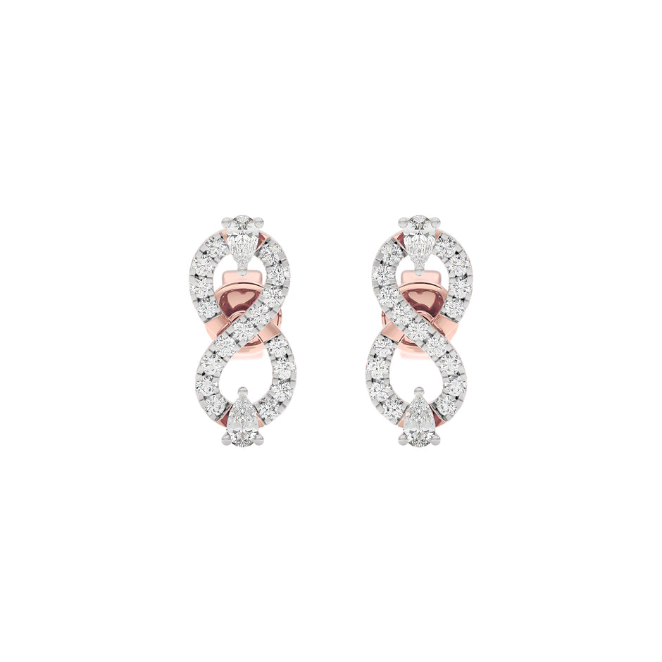 Vivid Eight Diamond Earrings 18 KT / Rose Gold