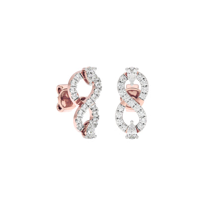 Vivid Eight Diamond Earrings 18 KT / Rose Gold