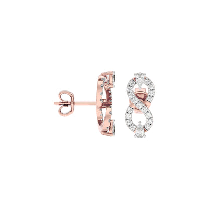 Vivid Eight Diamond Earrings 18 KT / Rose Gold