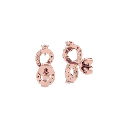 Vivid Eight Diamond Earrings 18 KT / Rose Gold