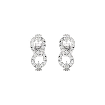 Vivid Eight Diamond Earrings 18 KT / White Gold
