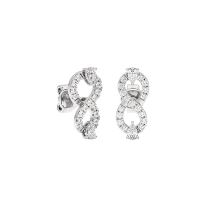 Vivid Eight Diamond Earrings 18 KT / White Gold