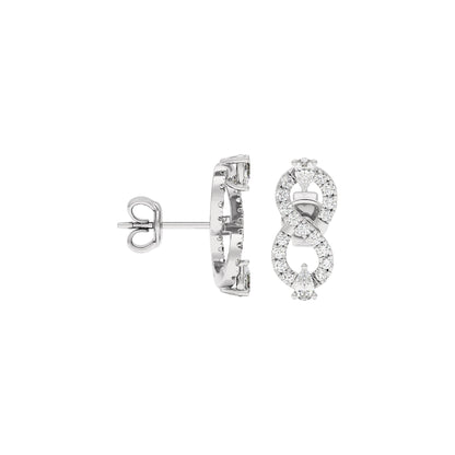 Vivid Eight Diamond Earrings 18 KT / White Gold