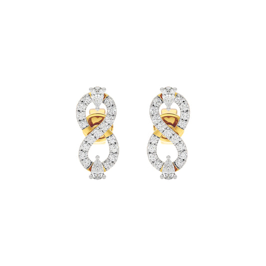 Vivid Eight Diamond Earrings 18 KT / Yellow Gold