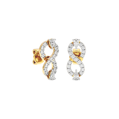 Vivid Eight Diamond Earrings 18 KT / Yellow Gold