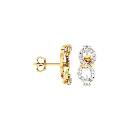Vivid Eight Diamond Earrings 18 KT / Yellow Gold