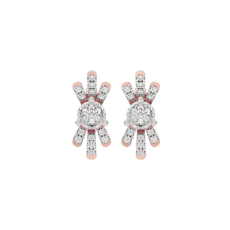 Radiant Six Diamond Earrings 18 KT / Rose Gold