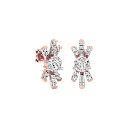 Radiant Six Diamond Earrings 18 KT / Rose Gold