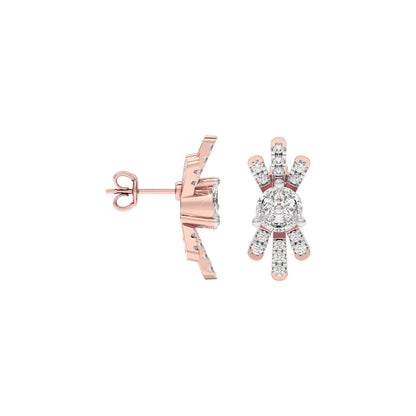 Radiant Six Diamond Earrings 18 KT / Rose Gold