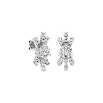Radiant Six Diamond Earrings 18 KT / White Gold