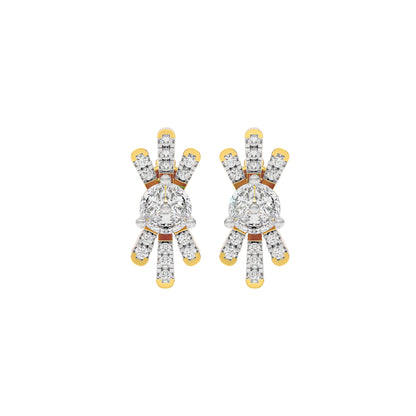 Radiant Six Diamond Earrings 18 KT / Yellow Gold
