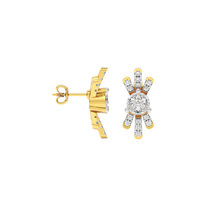 Radiant Six Diamond Earrings 18 KT / Yellow Gold