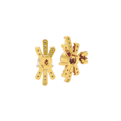 Radiant Six Diamond Earrings 18 KT / Yellow Gold