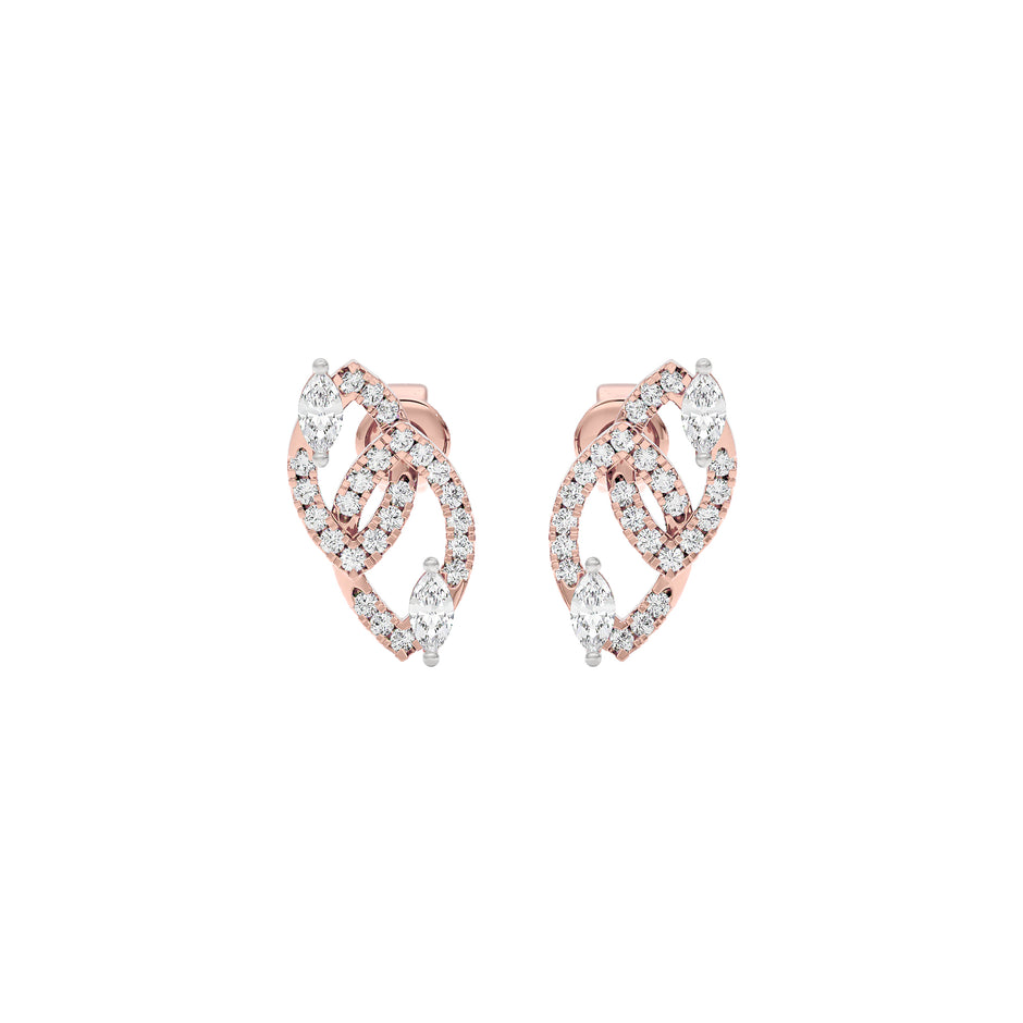 The Union Diamond Earrings 18 KT / Rose Gold
